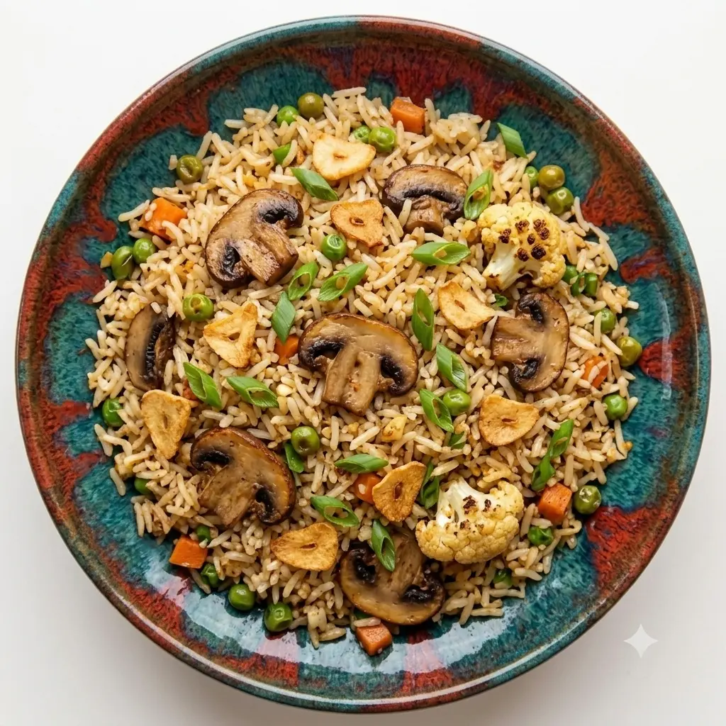 Mushroom Garlic Fried Rice